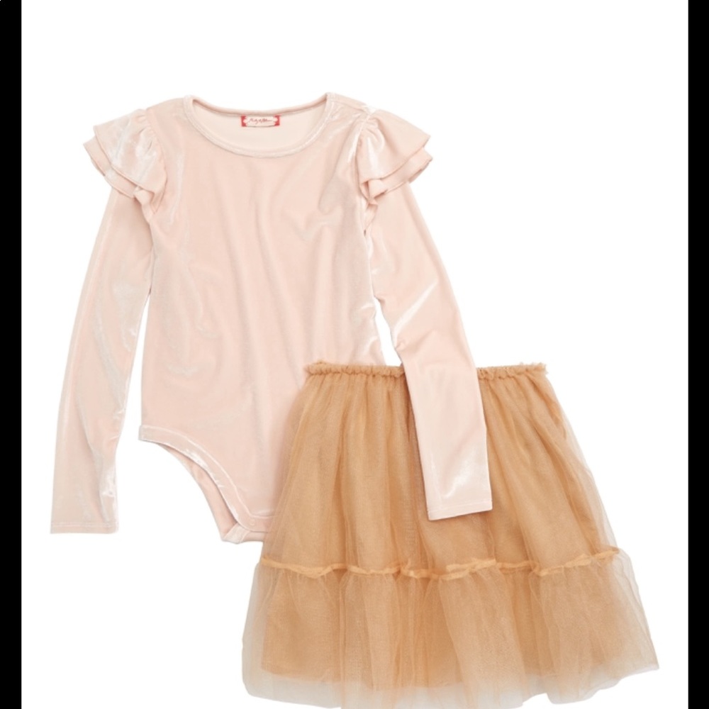 Ruby & bloom velvet leotard and tulle skirt